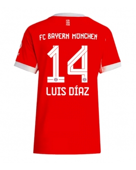 Billige Fotballdrakt Bayern Munich Luis Diaz #14 Replika Hjemmedrakt Dame 2025-26 Kortermet Billige Fotballdrakt Bayern Munich Luis Diaz #14 Replika Hjemmedrakt Dame 2025-26 Kortermet
